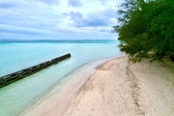 Shallow lagoon ideal for paddling